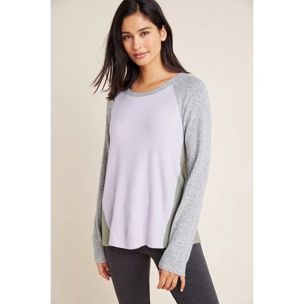 Saturday Sunday at Anthropologie Perla Colorblock Pullover Sweater Women Size XS